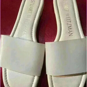 Stuart Weitzman Sandals Flats Summer Slides Color Rosewater  Size 5.5